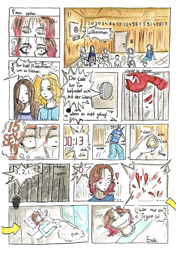 Comic von Nick S., Hölderlingymnasium, Stuttgart – Beste Grafik 13/14 Jahre
