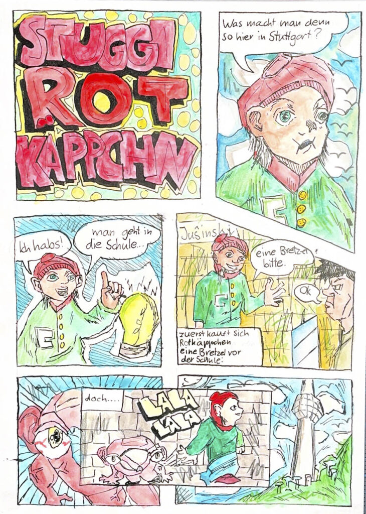 Comic von Anton S., Hölderlingymnasium, Stuttgart – Beste Graphik 11/12 Jahre