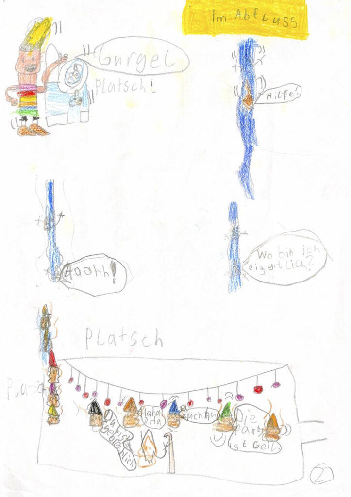 Comic von Johannes F., Michel T., Lasse H., St. Bernhardt, Esslingen – Beste Graphik 8/9 Jahre